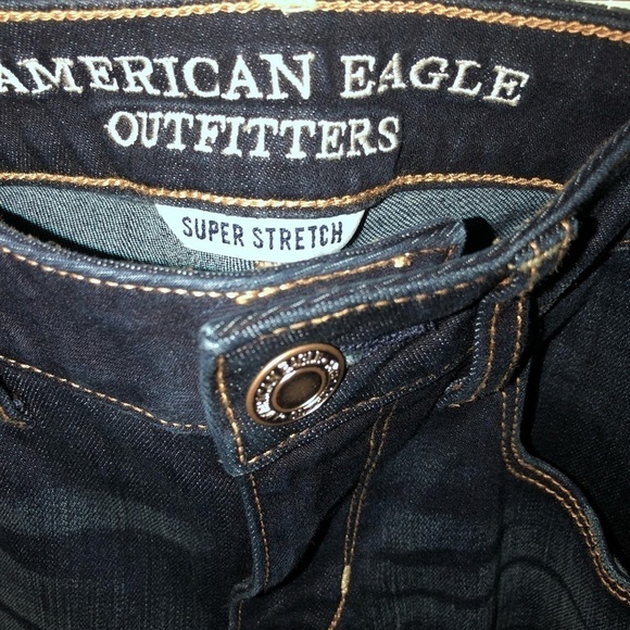American Eagle Women’s super stretch skinny dark wash jeans size 4 regular - Picture 6 of 9